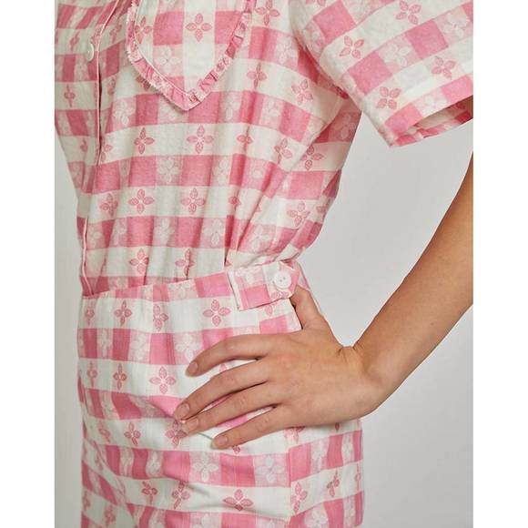 NEW RACHEL ANTONOFF birdie pant in pink tablecloth - Picture 3 of 3